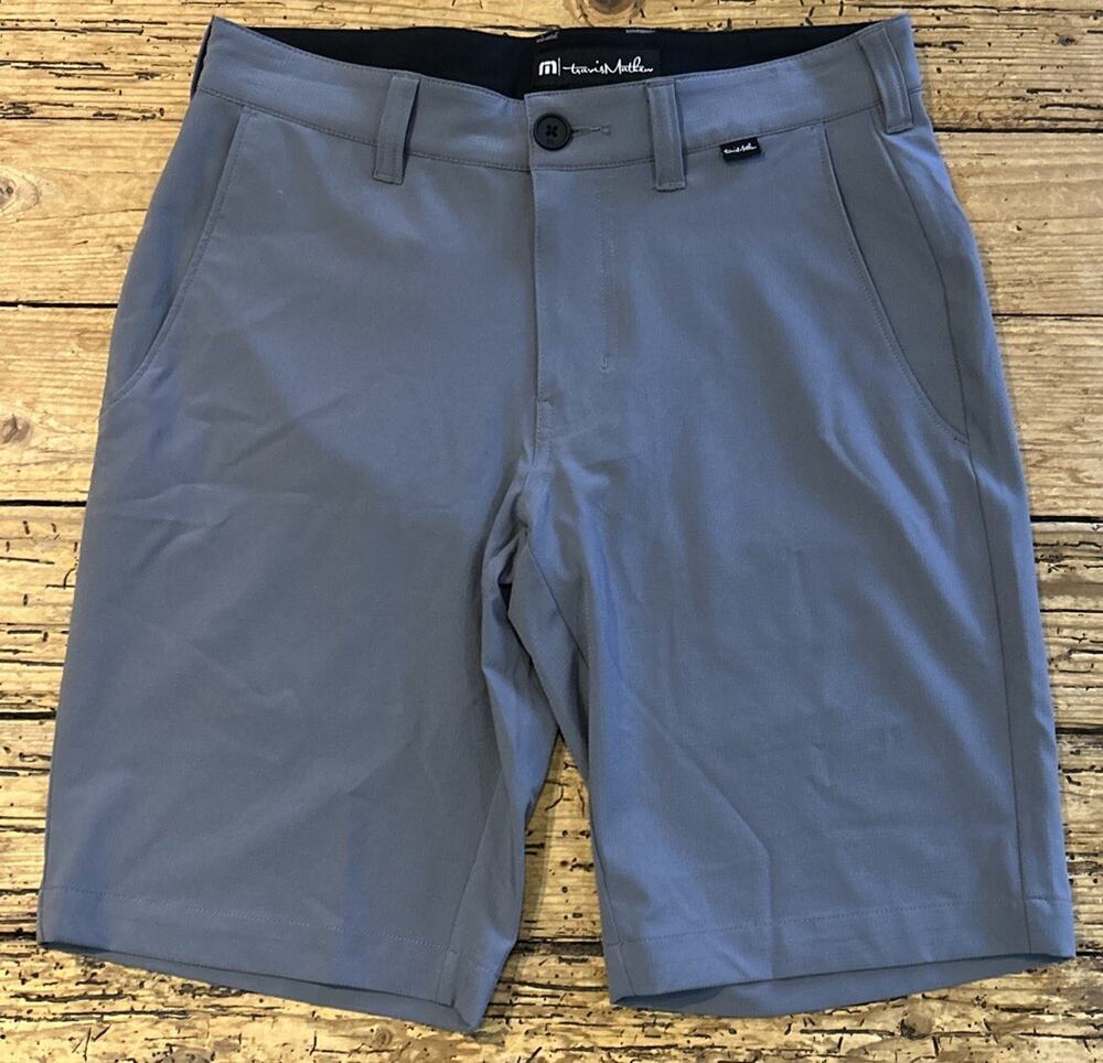 Travis Mathew Men’s Gray Starnes Shorts Size 28 NWOT